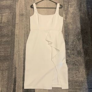 White Ever New Sleeveless Short Fitted Dress Size 8